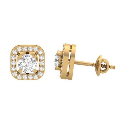 Dazzling Square Diamond Studs