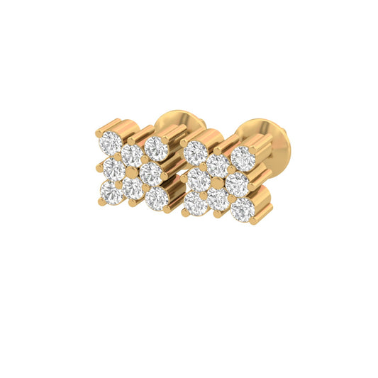 Diamond Grid Studs