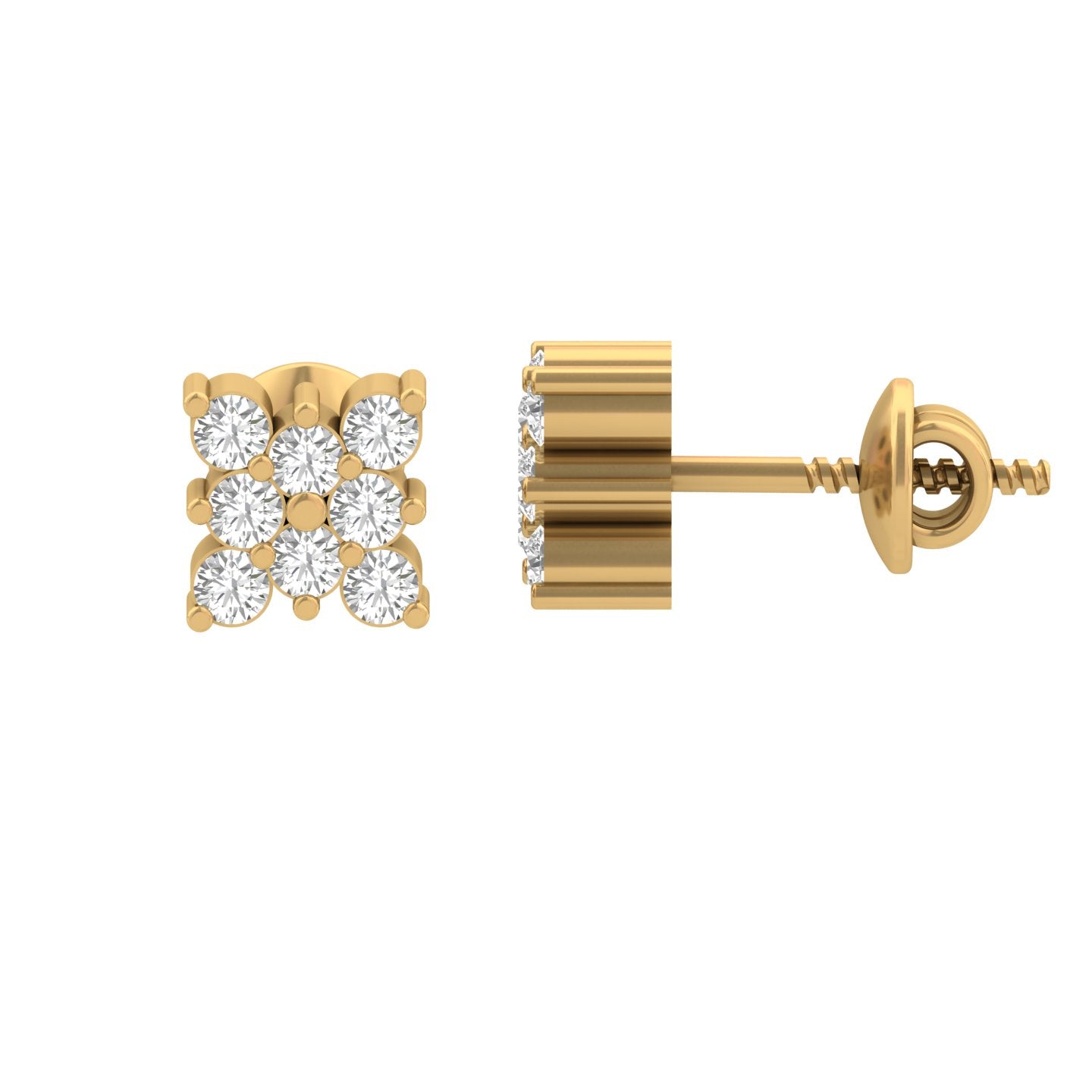 Diamond Grid Studs