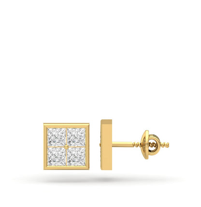Radiant Diamond Square Studs