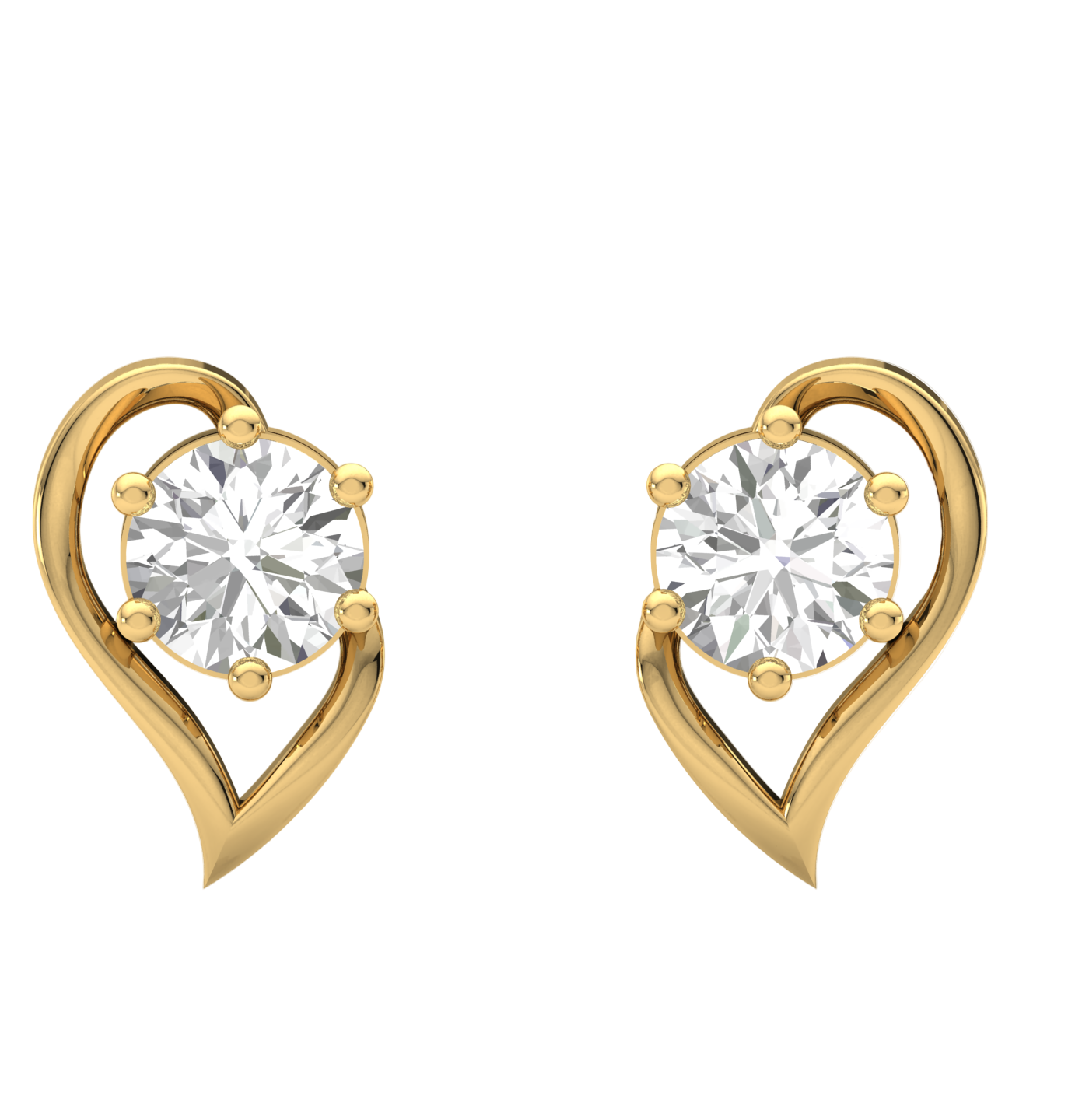 Everlasting Love Diamond Heart Earrings