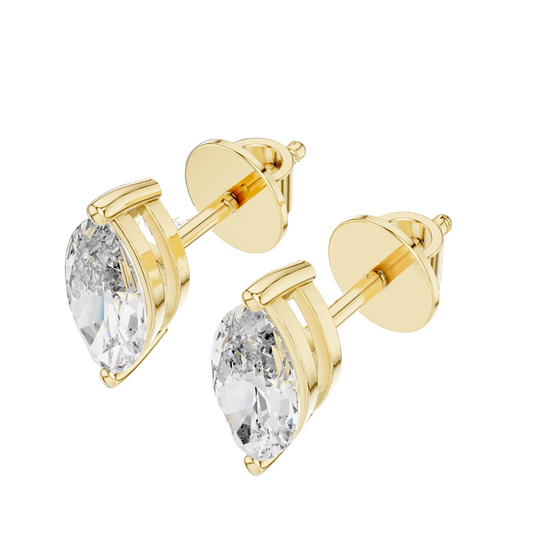 0.75 Carat Marquise Solitaire Earrings