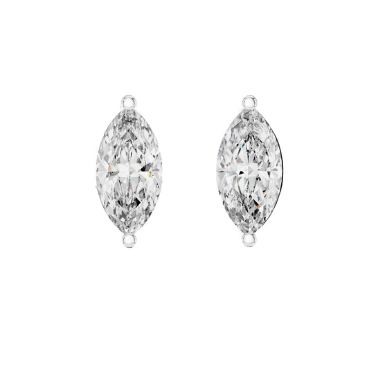 0.75 Carat Marquise Solitaire Earrings