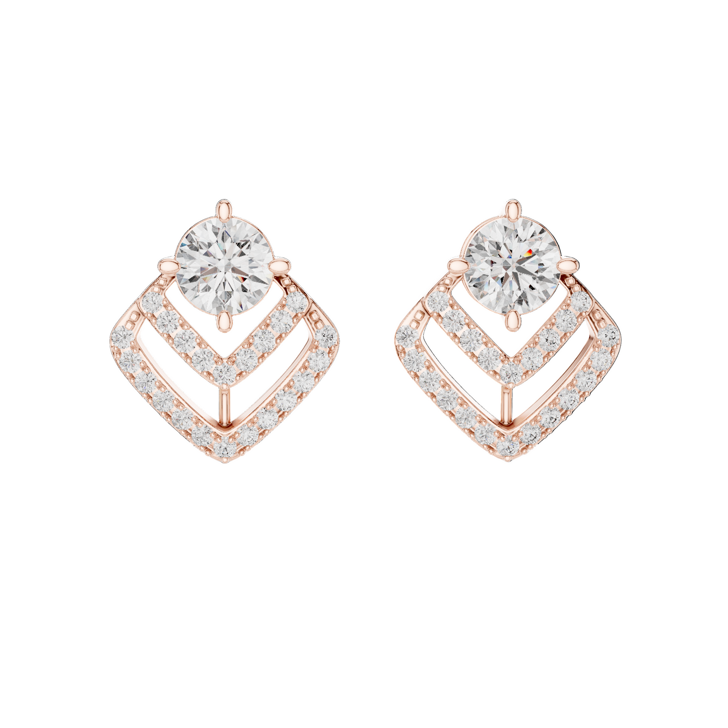 Golden Gleam Diamond Earrings