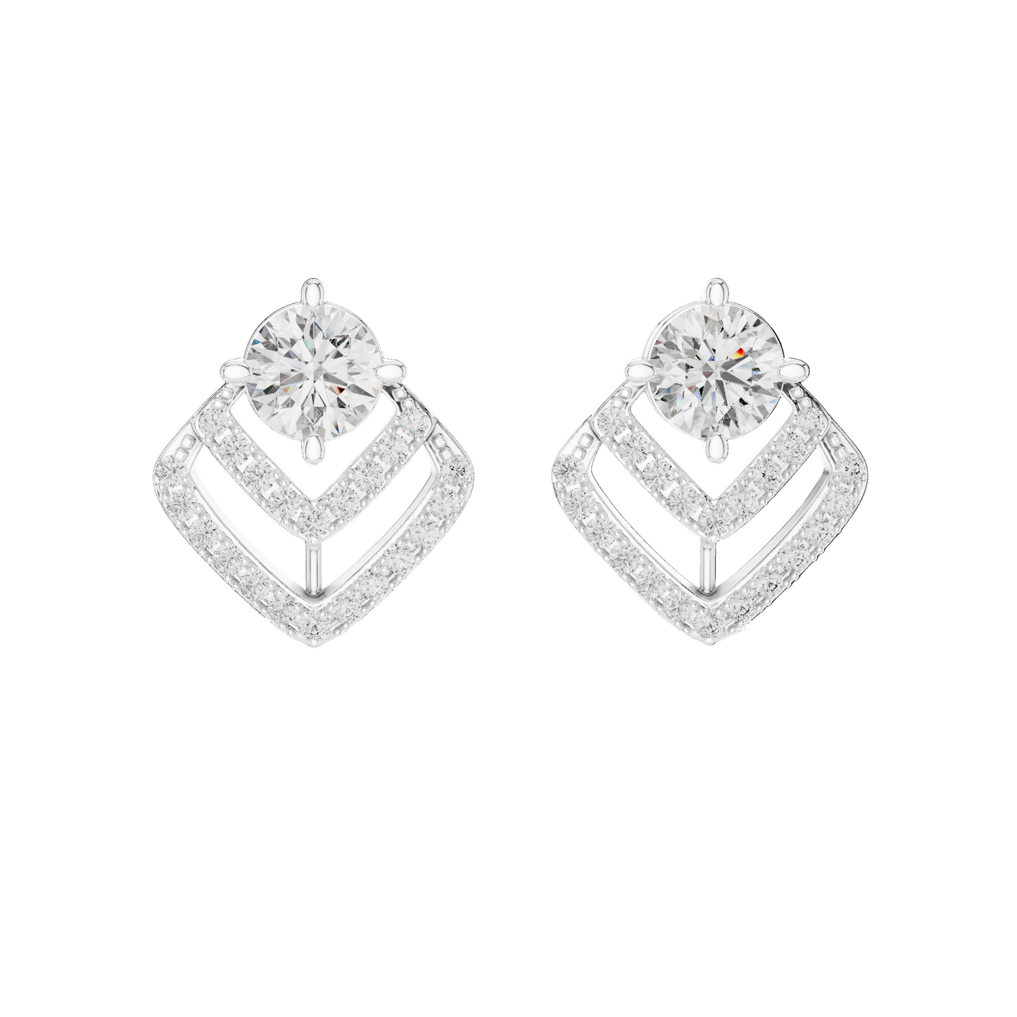 Golden Gleam Diamond Earrings