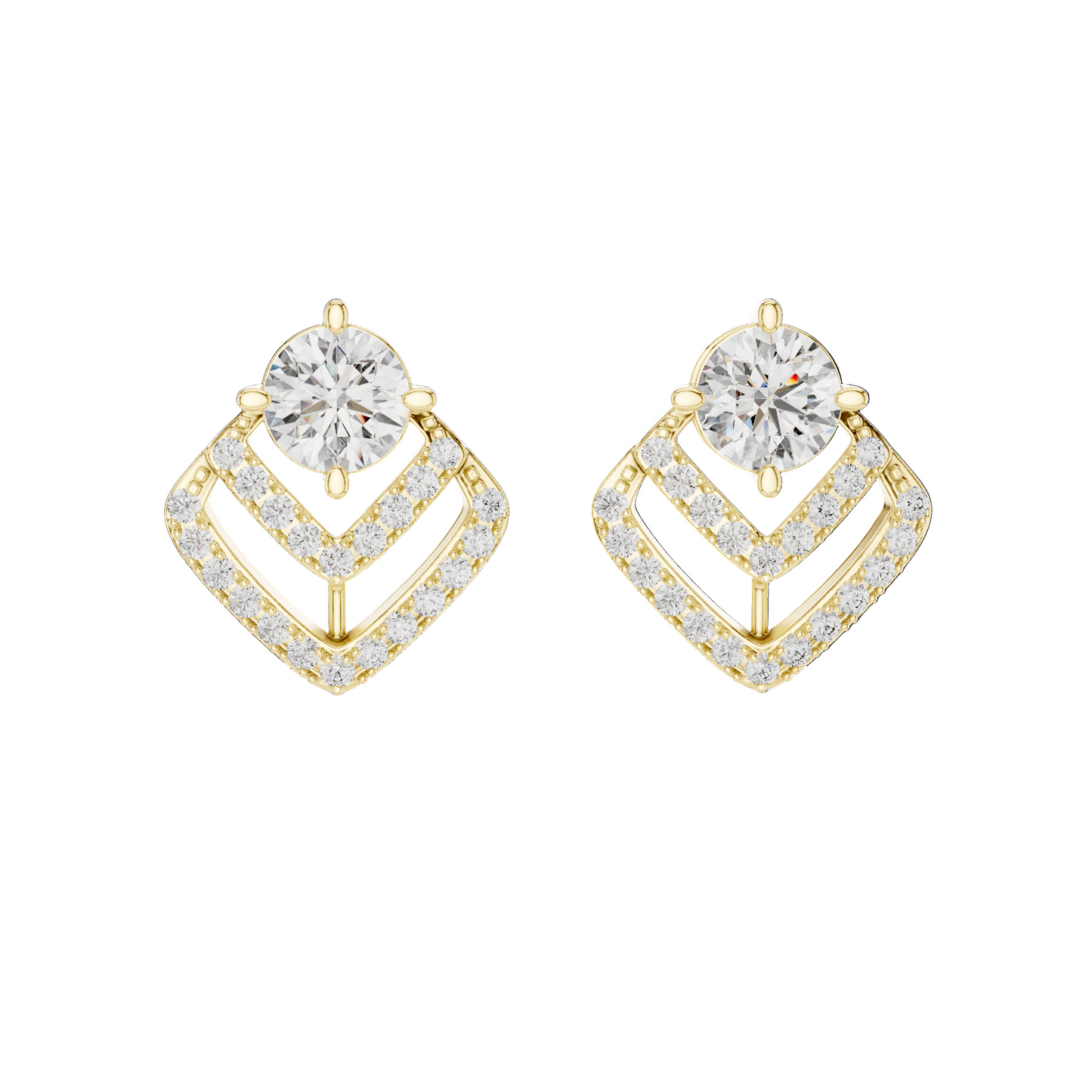 Golden Gleam Diamond Earrings