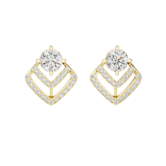 Golden Gleam Diamond Earrings