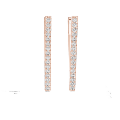 Geometric Triangle Diamond Earrings
