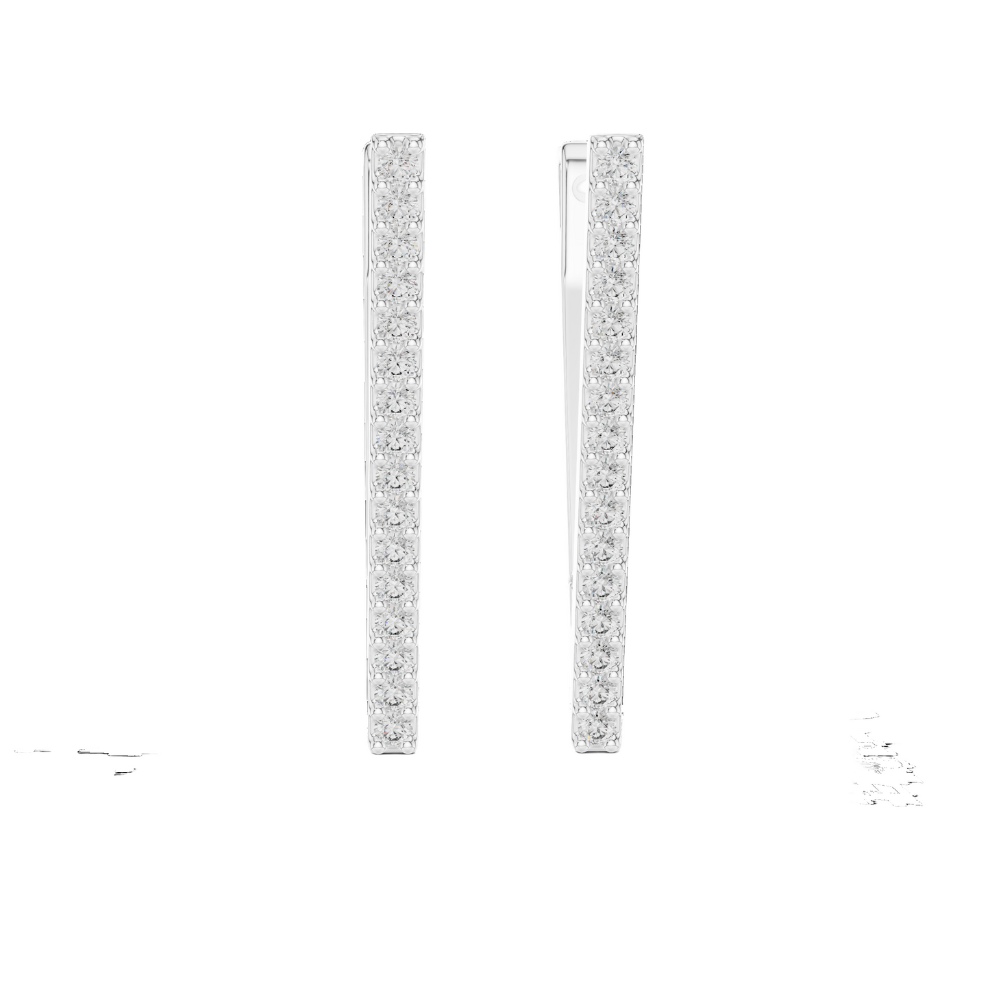 Geometric Triangle Diamond Earrings