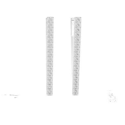 Geometric Triangle Diamond Earrings