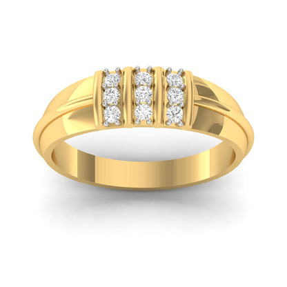Men's Triple Row Diamond Ring