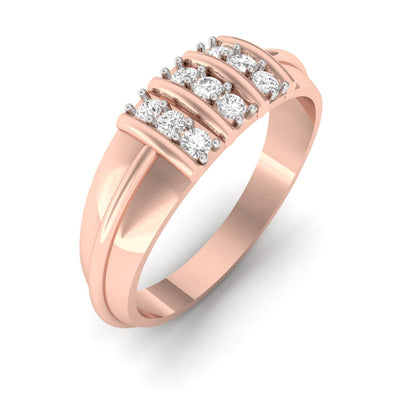 Men's Triple Row Diamond Ring