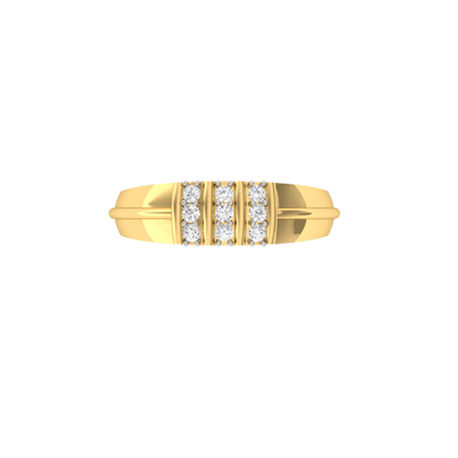 Men's Triple Row Diamond Ring