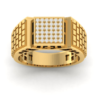 Men's Square Multi Diamond Ring