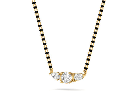 Elegant Three Diamond Mangalsutra