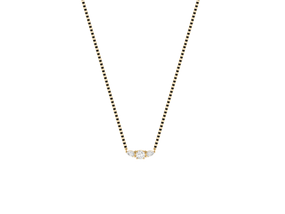 Elegant Three Diamond Mangalsutra