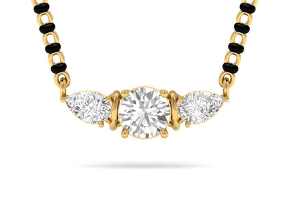 Elegant Three Diamond Mangalsutra