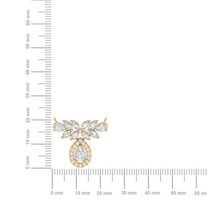 Pear Drop Diamond Halo Mangalsutra