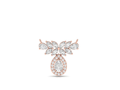 Pear Drop Diamond Halo Mangalsutra