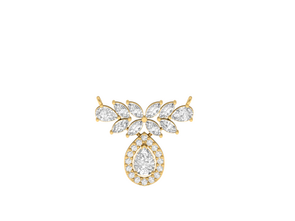 Pear Drop Diamond Halo Mangalsutra