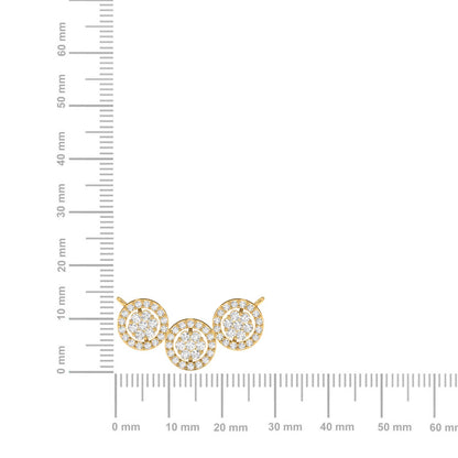 Trio Diamond Halo Mangalsutra