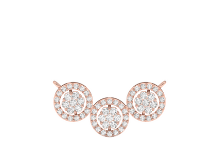 Trio Diamond Halo Mangalsutra