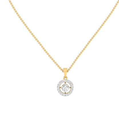 Round Diamond Halo Pendant (Without Chain)