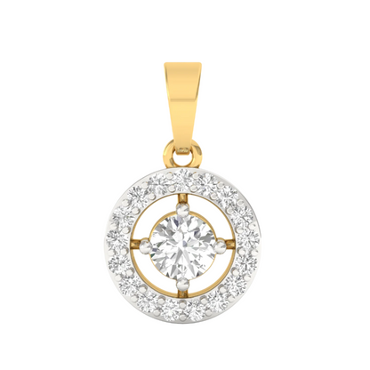 Round Diamond Halo Pendant (Without Chain)