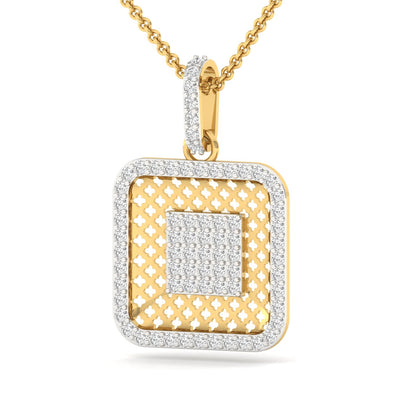 Square Diamond Pendant (without Chain)