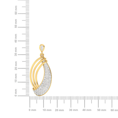 Elegant Teardrop Diamond Pendant (Without Chain)