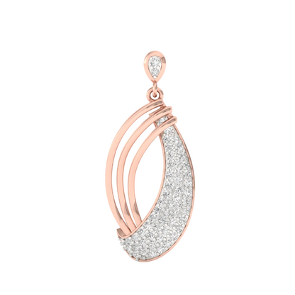 Elegant Teardrop Diamond Pendant (Without Chain)