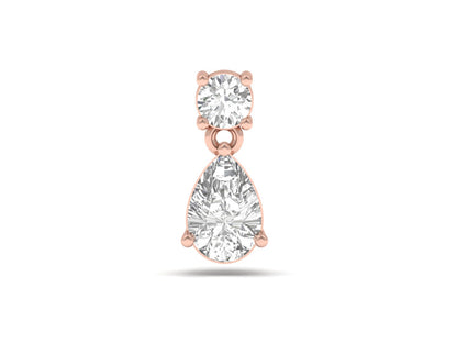 Pear Solitaire Drop Pendant (without Chain)