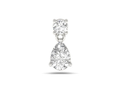 Pear Solitaire Drop Pendant (without Chain)