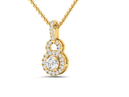 Timeless Diamond Halo Pendant (without Chain)