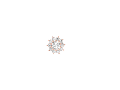 Solitaire Diamond Floral Pendant (without Chain)