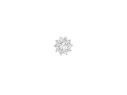 Solitaire Diamond Floral Pendant (without Chain)
