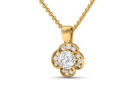 Lilac Bloom Diamond Pendant (without Chain)
