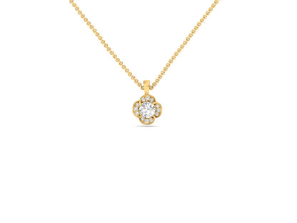 Lilac Bloom Diamond Pendant (without Chain)