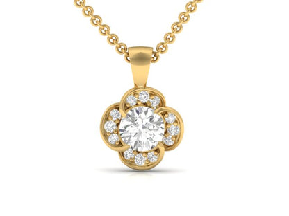 Lilac Bloom Diamond Pendant (without Chain)
