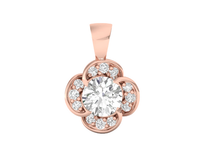 Lilac Bloom Diamond Pendant (without Chain)