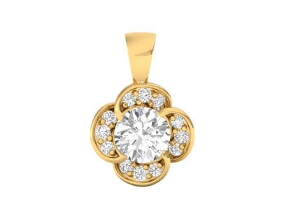 Lilac Bloom Diamond Pendant (without Chain)