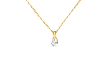 Swirl Diamond Drop Pendant (without Chain)