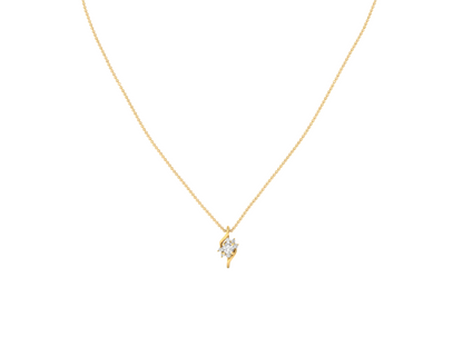 Stylized Floral Diamond Pendant (without Chain)
