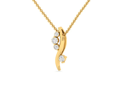 Sinuous Diamond Pendant (without Chain)