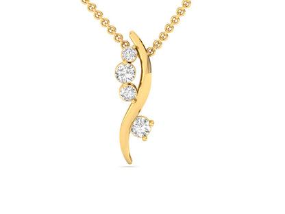 Sinuous Diamond Pendant (without Chain)