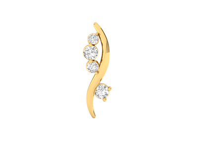 Sinuous Diamond Pendant (without Chain)