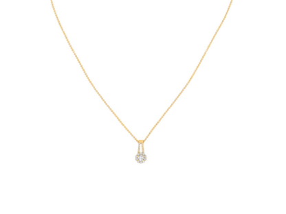 Sparkling Halo Diamond Pendant (without Chain)