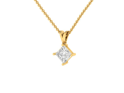 0.50 Carat Princess Solitaire Pendant (without Chain)