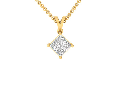 0.50 Carat Princess Solitaire Pendant (without Chain)