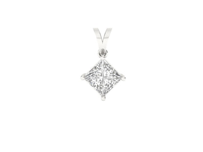 0.50 Carat Princess Solitaire Pendant (without Chain)